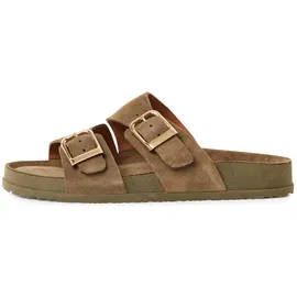 TAMARIS Pantolette Damen, oliv, Größe 39 EU