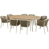 Axi Chay Gartenset mit 8 Stühlen in Beige für 8 Personen – Sitzgruppe / 2 Jahre Gewährleistung - mind. 14 Tage Rückgaberecht - Beige