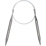 Aeelike 100 cm Rundstricknadel Set, 10,0 mm Edelstahl Rundstricknadeln mit Farbiges Stahlseil, Metall Rundstricknadeln Set, Ergonomische Stricknadeln Rundstricknadel für Schals, Decken, Teppiche