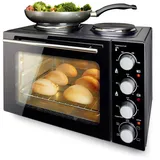 EMERIO MO-125236.4 Minibackofen Heißluft-Funktion, inkl. Herdplatten, Grillfunktion, mit Kochfunkti