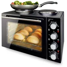 EMERIO MO-125236.4 Minibackofen Heißluft-Funktion, inkl. Herdplatten, Grillfunktion, mit Kochfunkti