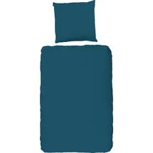 PURE luxury collection Bettwäsche uni petrol B/L: 135x200 cm) - türkis - BL 135x200 cm