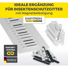EasyMaxx Magnetplättchen selbstklebend 48 Stk. 0,5 x 0,5 cm Silber/Weiß