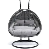 Home Deluxe Hängesessel Twin grau inkl. Regenabdeckung