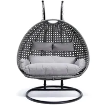 Home Deluxe Hängesessel Twin grau inkl. Regenabdeckung