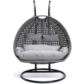 Home Deluxe Hängesessel Twin grau inkl. Regenabdeckung