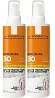 Anthelios Crème Solaire en Spray Invisible Corps SPF30 Avec Parfum 200 ml 2x200