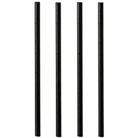 Papstar Cocktail Trinkhalme, Papier Ø 7 mm, 15 cm schwarz