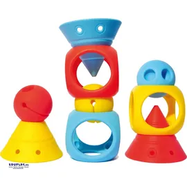 Moluk 120638 Moluk Building Set, blau/rot/gelb, 9-teilig (1 Set)