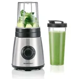 Silvercrest Smoothie Maker SSME 300 A2, 300 W, silber, m. 2 Trinkbechern