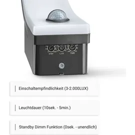 sebson LED Außenleuchte mit Bewegungsmelder 20W