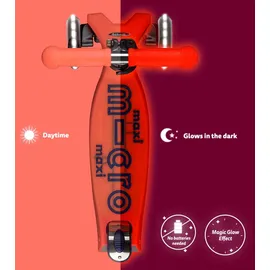 Micro Scooter Maxi Micro Deluxe glow LED rot