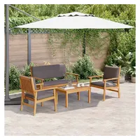 vidaXL Garten-Sofa-Set 4-tlg. braun