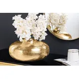 Riess-Ambiente Vase ABSTRACT ORIENT - modern Deko 35cm gold rund Metall Hammerschlag-Design