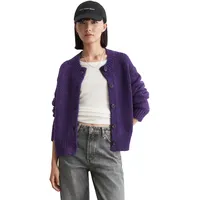 Marc O'Polo DENIM Gr. L, lila (medium purple melange) Damen Strickjacken