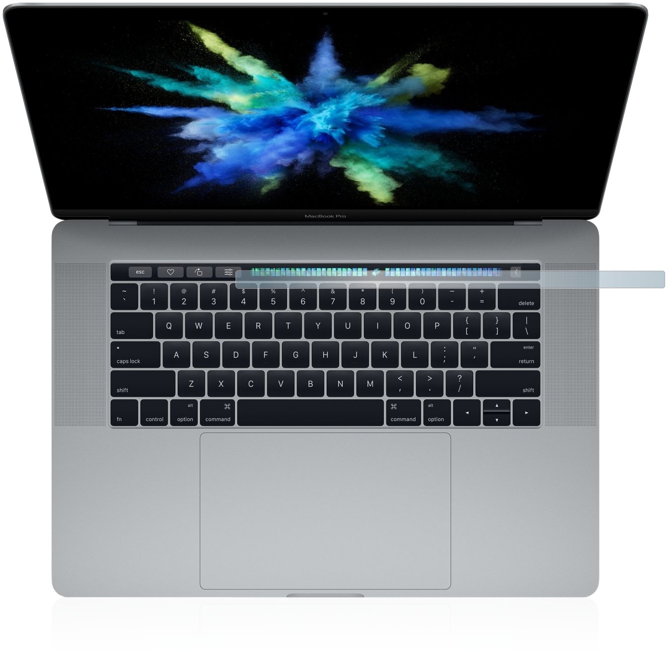 BROTECT Panzerglasfolie für Apple MacBook Pro 15" 2017 (NUR Touch Bar) Schutzglas Schutzfolie [Extrem Kratzfest 9H, Anti-Fingerprint