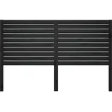 vidaXL Kopfteil Schwarz 186x4x100 cm Massivholz Kiefer