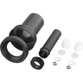 Haas + Sohn Haas 3289 Wand - WC Anschlussgarnitur DN 110 mit weißen Deckkappen