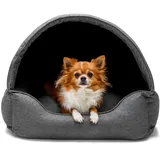 Bjird Hundebett & Hundehütte in einem - Hundehaus mit Dach für kleine und mittelgroße Hunde - Hundehöhle - Hundebox - Hundesofa - Bezug abnehmbar & waschbar - stabiles Hundekorb - 60x 47 cm