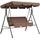 Outsunny Hollywoodschaukel Braun 3-Sitzer