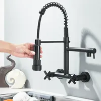 Küchenarmatur Ausziehbar Brause Edelstahl Wandarmatur Wasserhahn Küche Spültisch