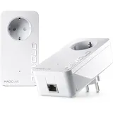 devolo Magic 2 LAN Starter Kit, LAN Powerline Adapter, bis zu 2.400 Mbit/s, 1x Gigabit LAN Anschluss, ideal für Homeoffice, dLAN 2.0, weiß