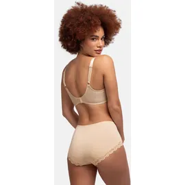 DORINA Bügel-BH "Philippa", Damen, Gr. 85, Cup D, beige, Spitze, Obermaterial: 38% Polyamid, 34% Polyester, 22% Baumwolle, 6% sonstige Fasern, unifarben, bequem, BHs Bügel-BH, mit Satinschleife, elastische Spitze, glänzende Träger