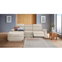 Places of Style Ecksofa »Pareli, L-Form, 259cm,m. Recamiere, Echtleder, Kunstleder, Webstoff«, man. o. elektr. Relaxfunktion, USB/Kopfteilverstellg u. LED