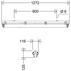 Schuch LED-Feuchtraum-Notleuchte 12L22 ZB