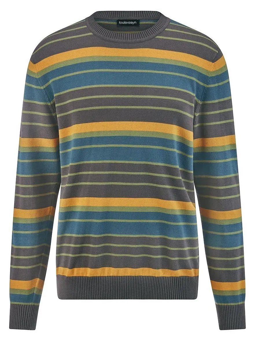 Rundhals-Pullover Louis Sayn grau, 56