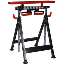 XPOtool Multifunktions-Arbeitsbock mit 4 Funktionen, 83-129 cm hoch, max. 200 kg Traglast, Rollenbock und V-Rollenbock, Klappbock höhenverstellbar