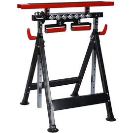 XPOtool Multifunktions-Arbeitsbock mit 4 Funktionen, 83-129 cm hoch, max. 200 kg Traglast, Rollenbock und V-Rollenbock, Klappbock höhenverstellbar