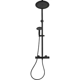 CORNAT Noir Style Duschsystem mit Thermostat Schwarz TECBE3422