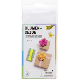 Folia Blumenseide Bastelpapier 50x70cm 10 Bogen weiß