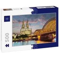 Lais Puzzle Köln Skyline mit Dom und Brücke 500 Teile