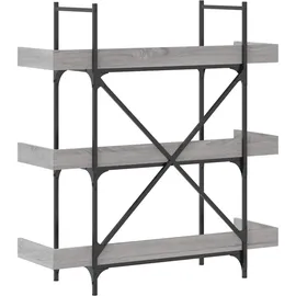 vidaXL Bücherregal 4 Etagen 139 x 33,5 x 149 cm Grau