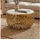 FineBuy Couchtisch Gold Marmor 60 x 35 cm