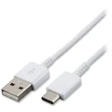 Schnell-Ladekabel USB-C 1.2m weiß für Samsung Galaxy A55 A54 A35 A34 A25 A23 A15 A14 A13 A04s A03 A03s 5G USB A zu USB Typ C - Weiß