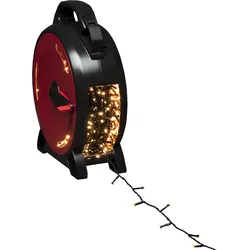KONSTSMIDE LED-Lichterkette "Weihnachtsdeko aussen", E (A-G), schwarz, Dioden 800 St., Kabellänge 10m x Gesamtlänge 65,93m, Lichterketten, 800 warm weiße Dioden