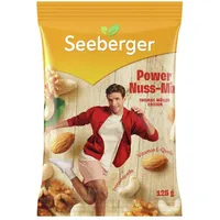 Seeberger Power-Nuss-Mix - vereint knackige Walnusskerne, blanchierte Mandeln, Cashewkerne und naturbelassene Mandeln.