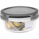 Lock & Lock Boroseal rund 180x82mm, transparent, transparent - Grau