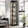 K-Möbel Glasvitrine C1014 176 x 37 x 33 cm Schwarz/Sonoma Eiche