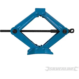 Silverline Scherenwagenheber Stahl 1 t grau