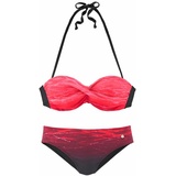 LASCANA Bügel-Bandeau-Bikini, Damen rot-bedruckt, Gr.38 Cup B,