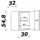Flex-Well Hängeschrank Samoa 30 x 54,8 x 32 cm Beige
