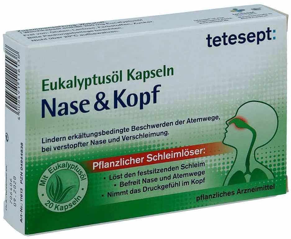 Tetesept Eukalyptusöl Kapseln Nase & Kopf