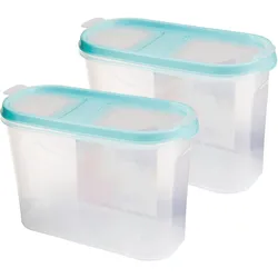Frischhaltebox Schüttdose 1,4 Liter - 2er Pack ( 2 Stück ) Türkis