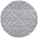 Carpet City Hochflor-Teppich »Focus 3022«, rund, 20 mm Höhe, Boho-Teppich, besonders weich, Rauten Design, 3D-Effekt grau Textil, Ethno, 120x120 cm Teppiche Ø Böden, Teppiche, Hochflorteppiche - Shaggys