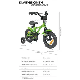 PROMETHEUS BICYCLES Hawk 12 Zoll RH 20 cm grün/schwarz