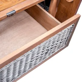 WebaVita Strandkorb Bali Teak Grau